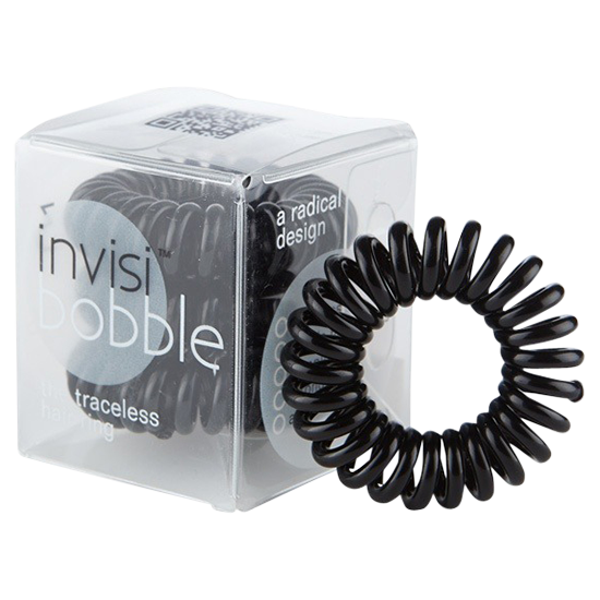 invisibobble spiral elastikker true black 3 stk