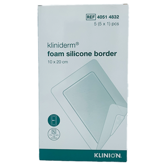 Kliniderm Foam Silikone Border 10x20 cm (5 stk)