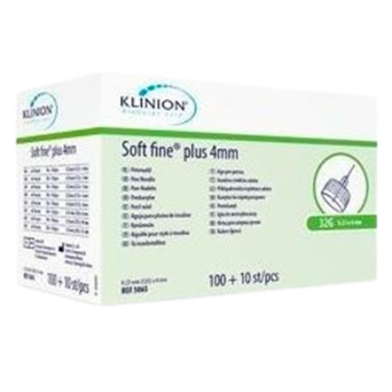 Klinion Soft Fine Plus Penkanyle 4 x 0,23mm (110 stk)
