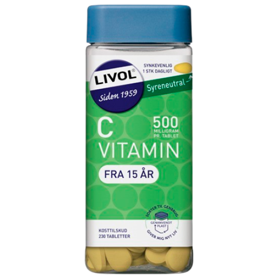 Livol C-vitamin 500 mg Syreneutral (230 tabl)