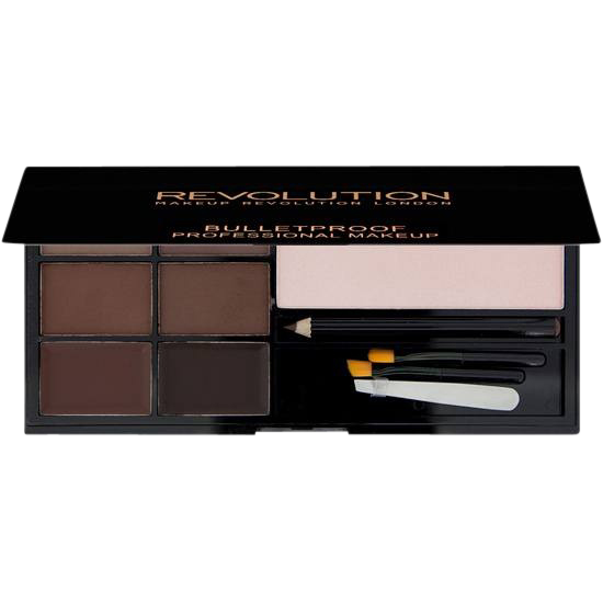 makeup revolution ultra brow palette medium to dark 10g.