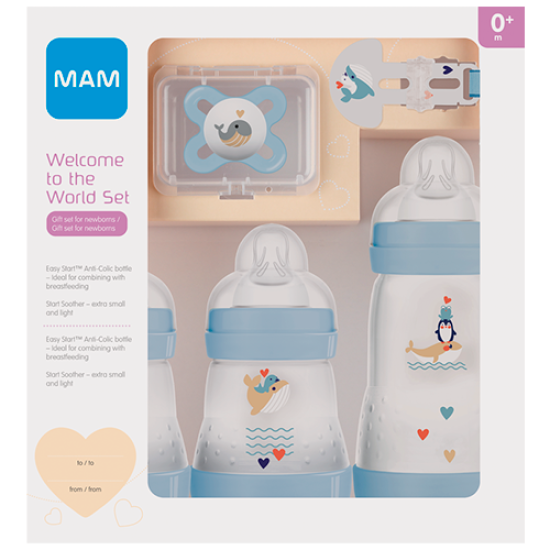 MAM Gift Set for Newborn Babies Blue (1 sæt)