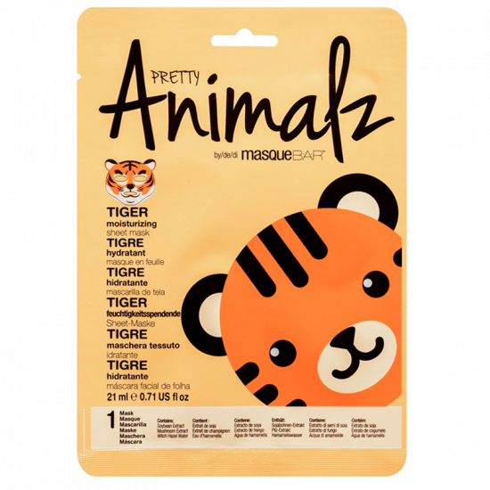 MasqueBar Animalz Tiger Sheet Mask (1 stk)