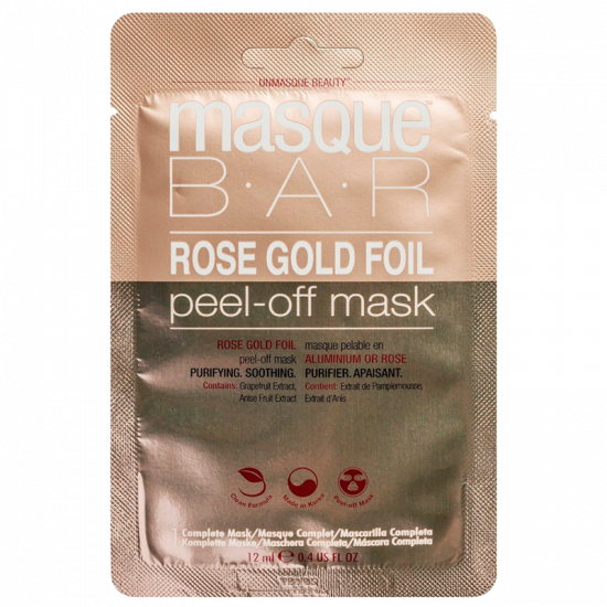 MasqueBar Foil Masque Rose Gold Peel-Off Mask (12 ml)