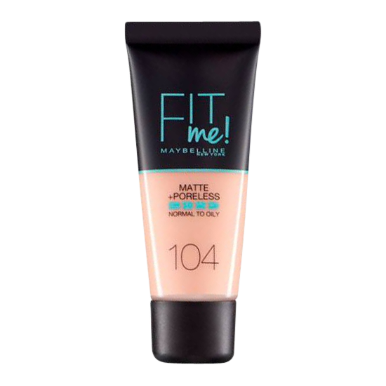maybelline fit me! matte and poreless foundation 104 soft ivory 30 ml.