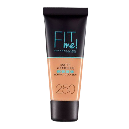maybelline fit me! matte and poreless foundation 250 sun beige 30 ml.