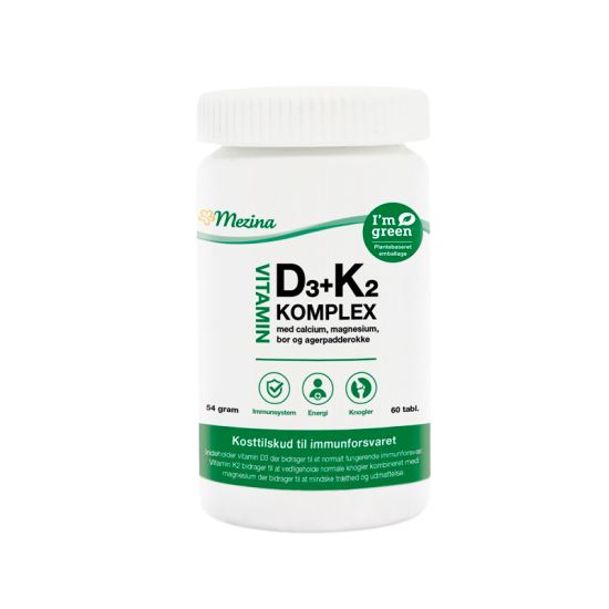 Mezina Vitamin D3 + K2 Komplex (60 tabs)