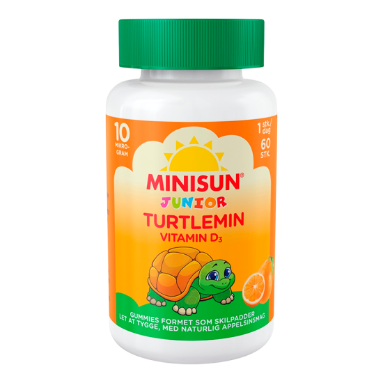 Minisun Junior Turtlemin Vitamin D3 (60 stk)