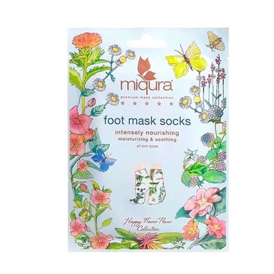 Miqura Flower Collection Foot Mask Socks (1 par)