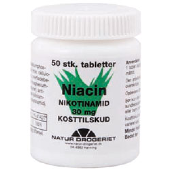 Natur Drogeriet Niacin (amid) B3-vitamin 30 mg (50 tabletter)