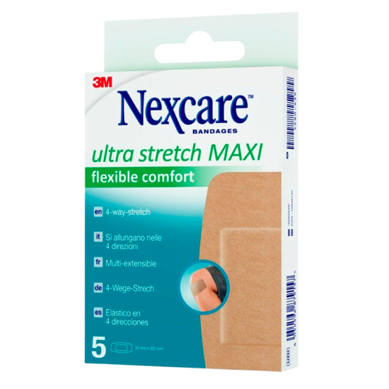 Nexcare Ultra Stretch MAXI Flexible Comfort Plastre - 50 mm x 101 mm (5 stk)