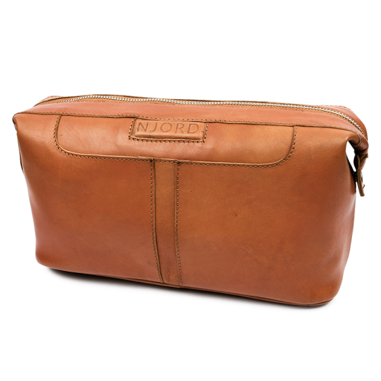 Njord Toilet Bag Kalveskind Cognac (1 stk)