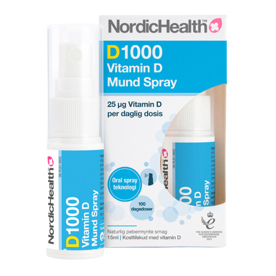NordicHealth DLUX 1000 D3-vitaminspray (15 ml)