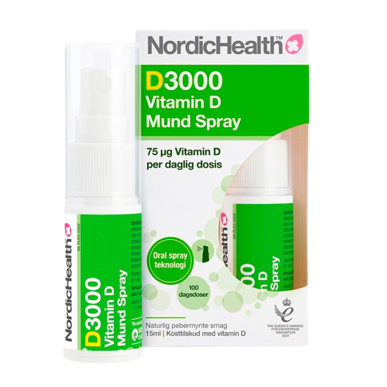 NordicHealth DLUX 3000 D3-vitaminspray (15 ml)