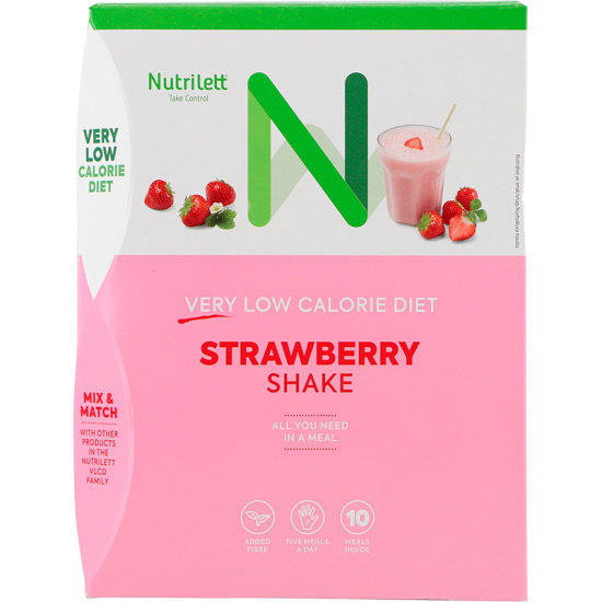 Nutrilett VLCD Strawberry shake (35 g x 10 stk)