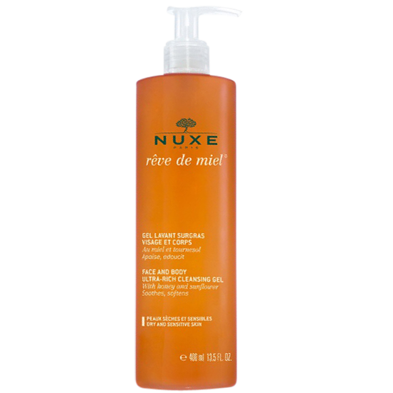 nuxe r√™ve de miel face and body cleansing gel 400 ml.