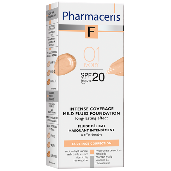 Pharmaceris F - Intensivt Dækkende Foundation SPF 20 Ivory 01 (30 ml)