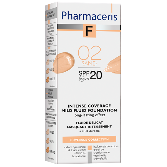 Pharmaceris F - Intensivt Dækkende Foundation SPF 20 Sand 02 (30 ml)
