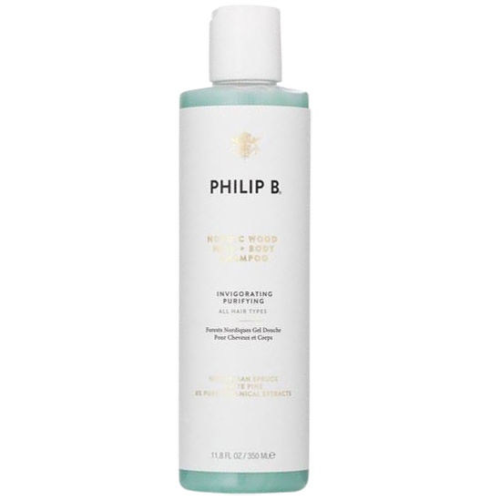 philip b nordic wood hair and body shampoo 350 ml.