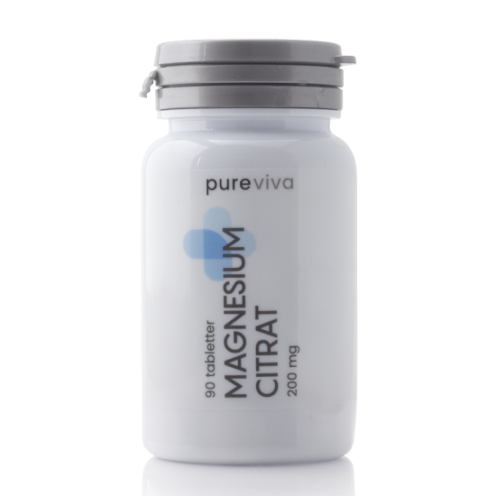 Pureviva Magnesium Citrat 200 mg (90 tabletter)