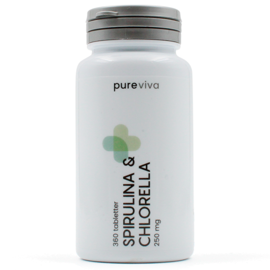 Pureviva Spirulina & Chlorella 250 mg (360 tabl)