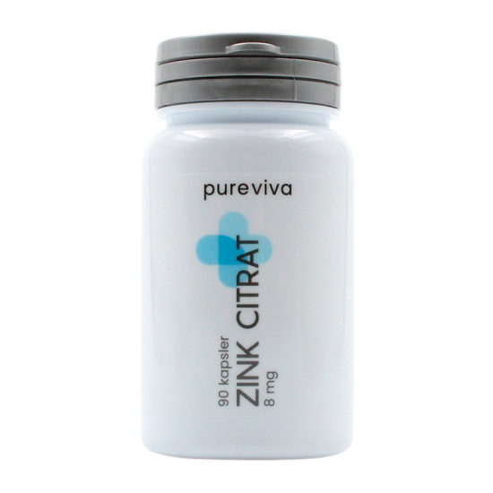 Pureviva Zink Citrat (8 mg) (90 kap)