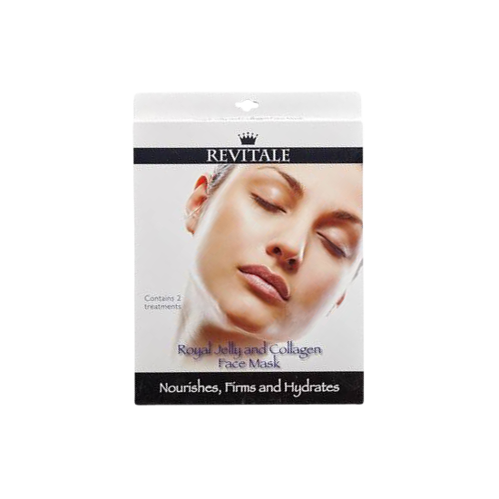 revitale royal jelly and collagen face mask 2 stk