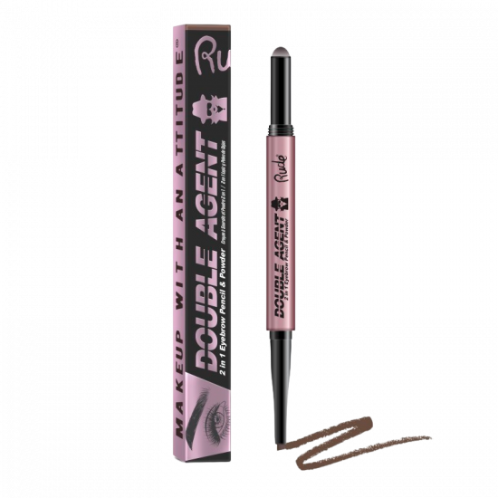 RUDE Cosmetics Double Agent 2-in-1 Eyebrow Pencil & Powder Neutral Brown (1 stk)