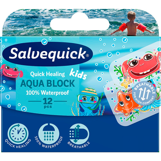 Salvequick Aqua Block Kids (12 stk)