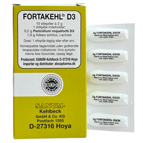 Sanum Fortakehl D3 (10 Stikpiller)