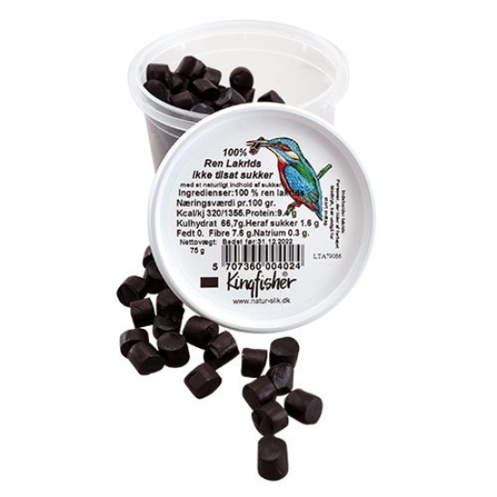 Sukkerfri De små sorte - 100 % Ren Lakrids (80 gr)