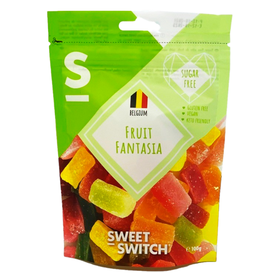 Sweet Switch Fantasia Vingummi Gelé Indpakket Sukkerfri (100 g)