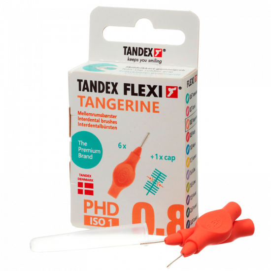 TANDEX Flexi Mellemrumsbørste Tangerine PHD 0.8/ISO 1