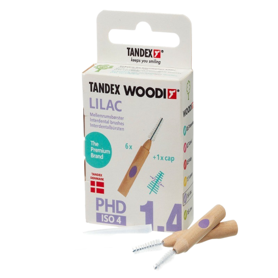 Tandex Woodi Mellemrumsbørster Lilac (6 stk)