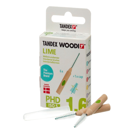 Tandex Woodi Mellemrumsbørster Lime (6 stk)