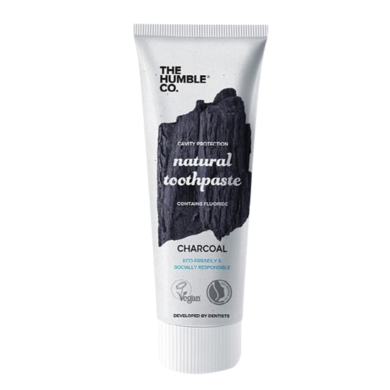 the humble co. natural toothpaste charcoal 75 ml.