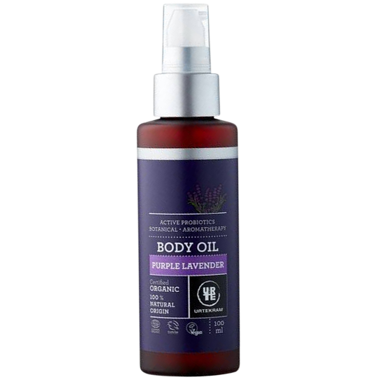 urtekram purple lavender body oil 100 ml.