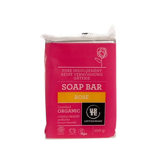 urtekram rose soap bar 100 g