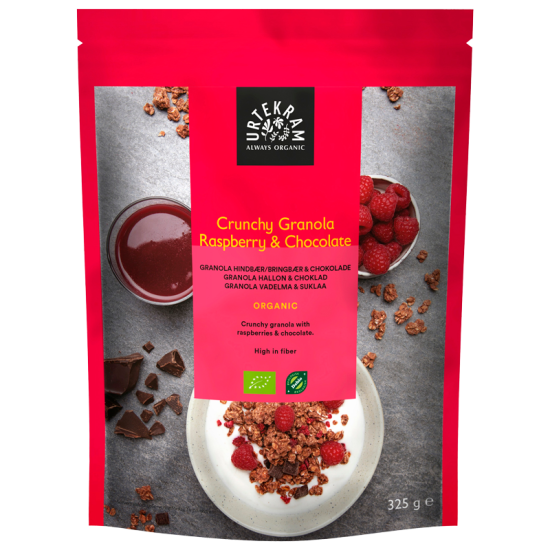 Urtekram Crunchy Granola Raspberry & Chokolate Ø (325 g)