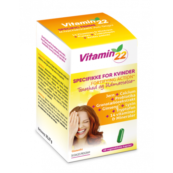Vitamin22 Specielt Til Kvinder (60 kaps)