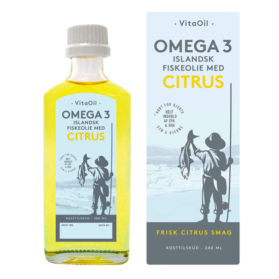 VitaOil Flydende Fiskeolie M. Citrus & Omega 3 (240 ml)