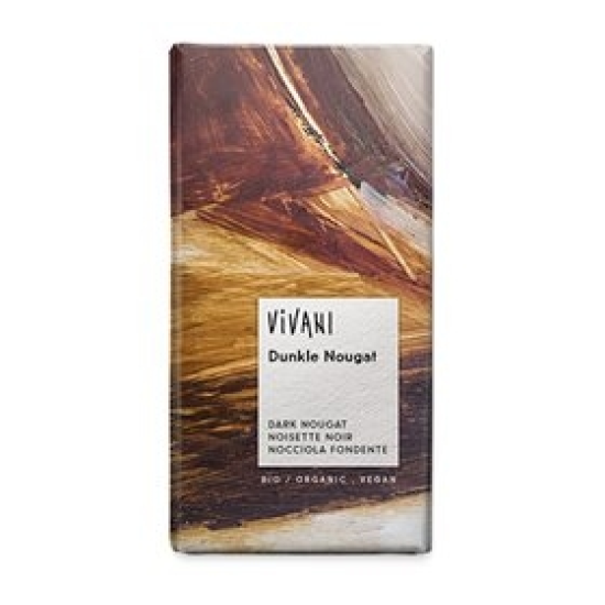 Vivani Chokolade Mørk med Nougat Ø (100 gr)