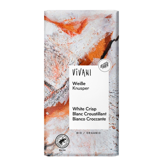 Vivani Hvid Chokolade M. Crisp Ø (100 g)