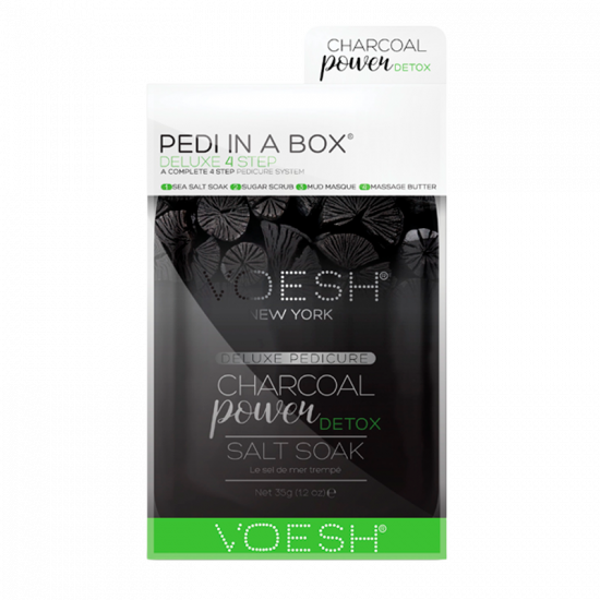VOESH Pedi In A Box Deluxe 4 Step Pedicure Charcoal (1 stk)