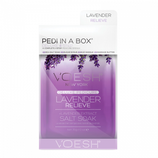 VOESH Pedi In A Box Deluxe 4 Step Pedicure Lavender Relieve (1 stk)