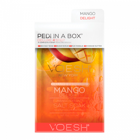 VOESH Pedi In A Box Deluxe 4 Step Pedicure Mango Delight (1 stk)