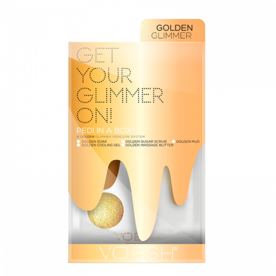 VOESH Pedi In A Box Deluxe 5 Step Pedicure Golden Glimmer (1 stk)