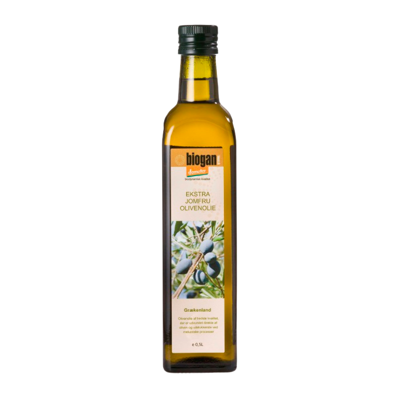 Se Biogan Demeter Olivenolie Extra Virgin (500 ml) hos Well.dk