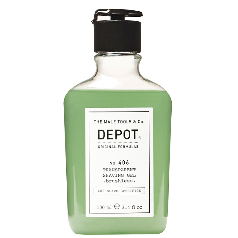 Se Depot Transparent Shaving Gel, No. 406, 100 ml. hos Well.dk