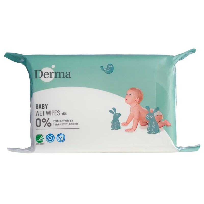 Derma Baby Vådservietter (64 stk)